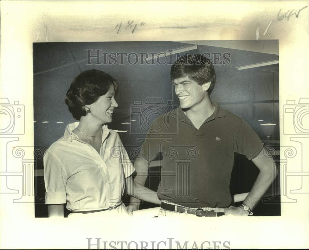 1978 Press Photo Buck Montague and Patty Laurens take a break from the music