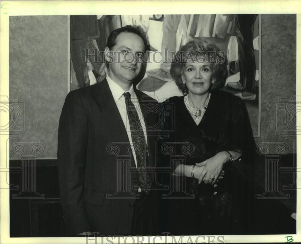 1989 Press Photo Elvira Monte, Esteban Romano at Casa Argentina- Historic Images