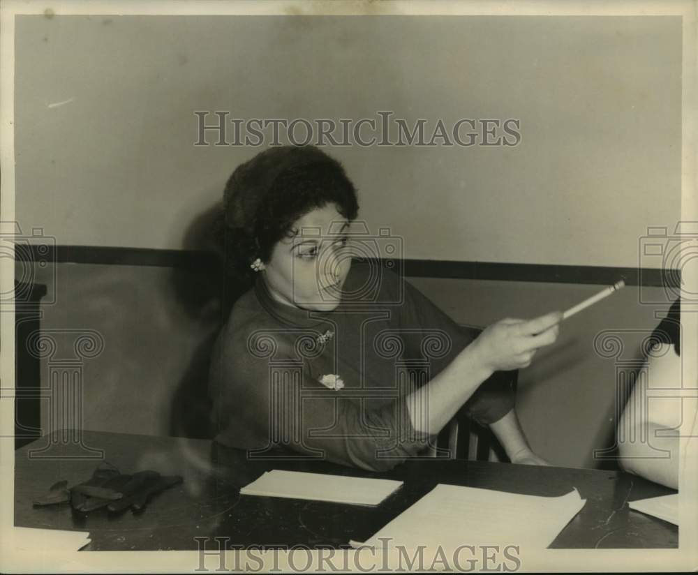 1959 Press Photo Mrs. Blanche Molero serves on Police Jury, St. Bernard- Historic Images