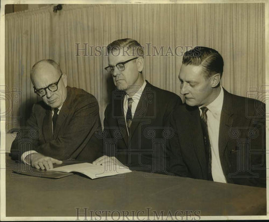 1963 Press Photo Elected officers of Louisiana Rating and Fire Prevention Bureau