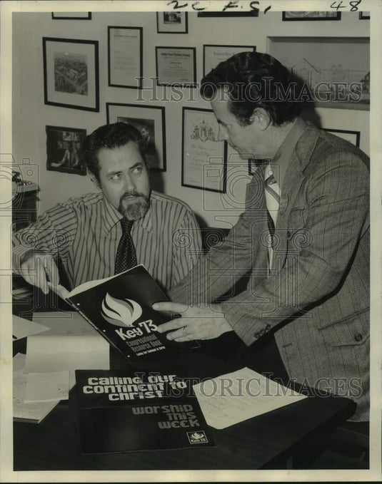 1972 Press Photo New Orleans Federation of Church members plan for the movement- Historic Images
