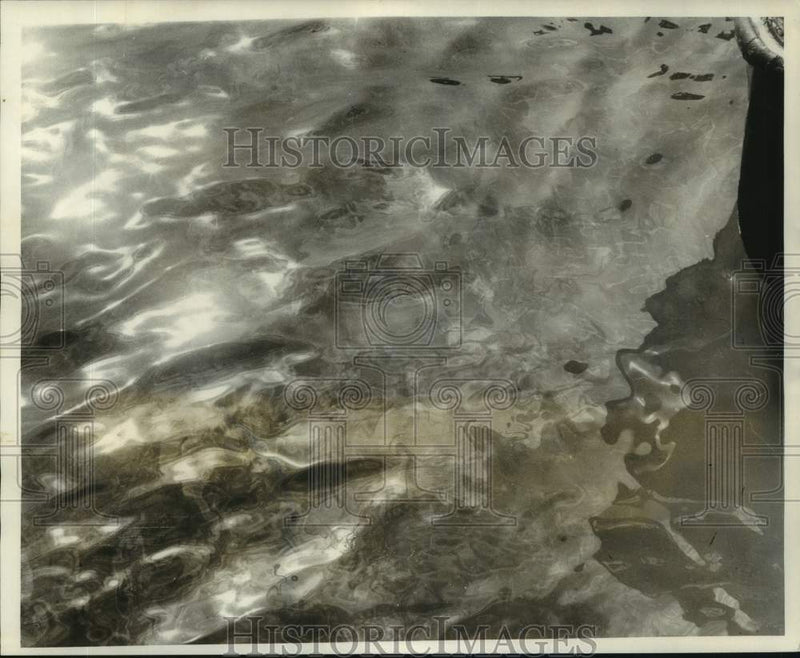 Load image into Gallery viewer, 1971 Press Photo Oil in Canal at the River - nob94029
