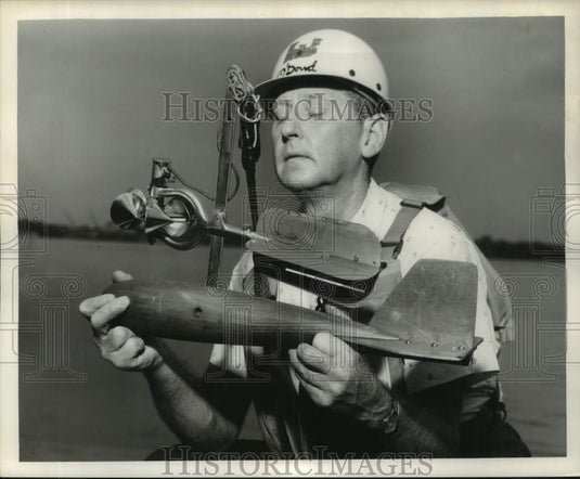 1961 Press Photo Leo J. O'Dowd, Engineering Aide, Hydraulic Corps of Engineer- Historic Images