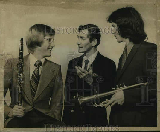 1972 Press Photo Joint concert by NORD's Explorer Band & Delgado Jr College Band- Historic Images