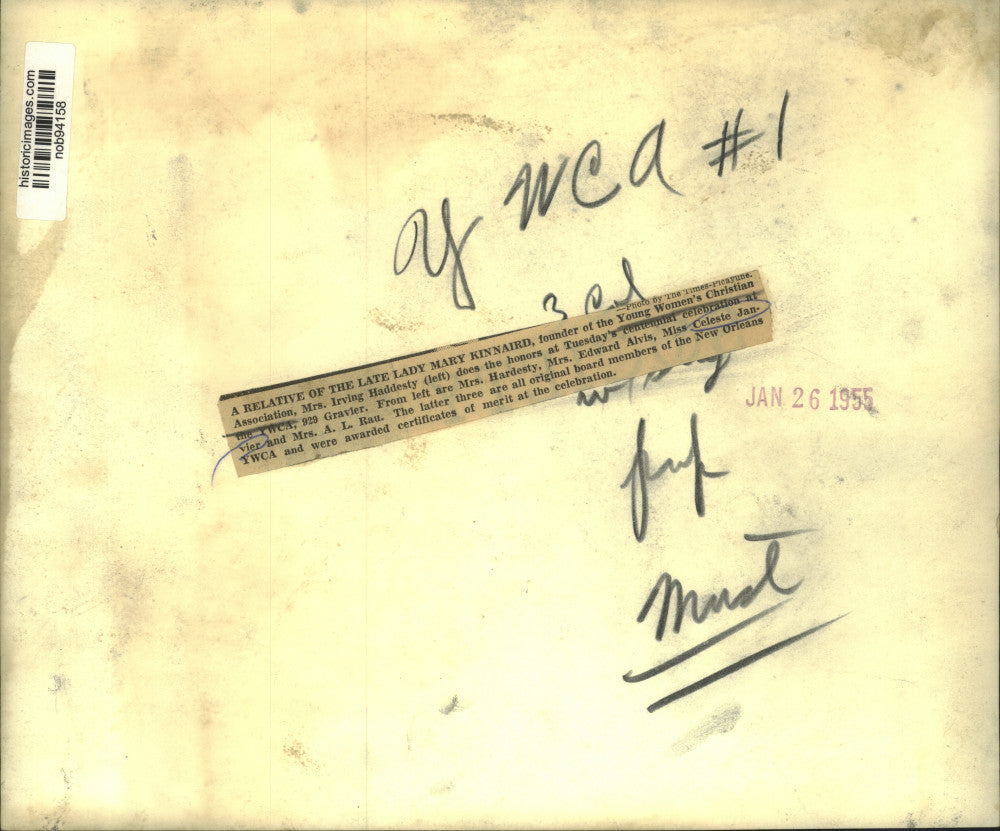 1955 Press Photo Young Women's Christian Association centennial celebration