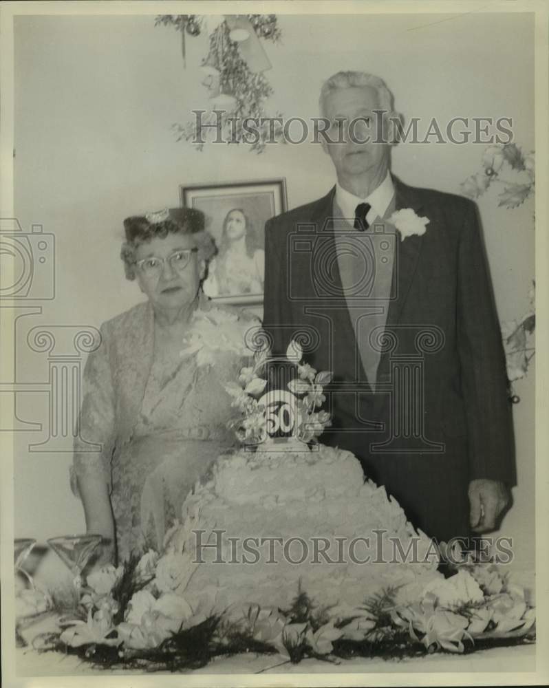 Load image into Gallery viewer, 1959 Press Photo Mr. &amp; Mrs. Adolph B. Mevers Sr., celebrate 50th Anniversary

