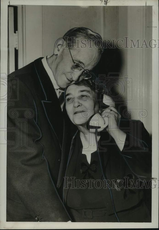 1953 Press Photo Mr. & Mrs. Jules J. Meuniers celebrate golden wedding- Historic Images