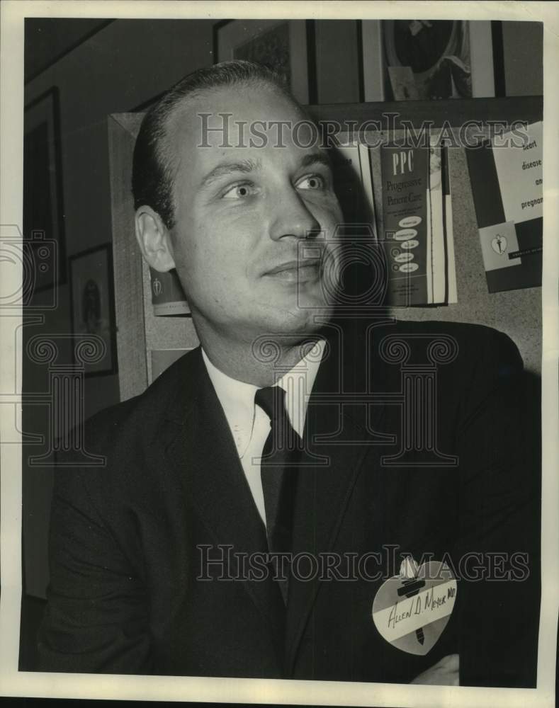 1965 Press Photo Doctor Allen Meyer at Rheumatic Fever Disease for Nurses event- Historic Images