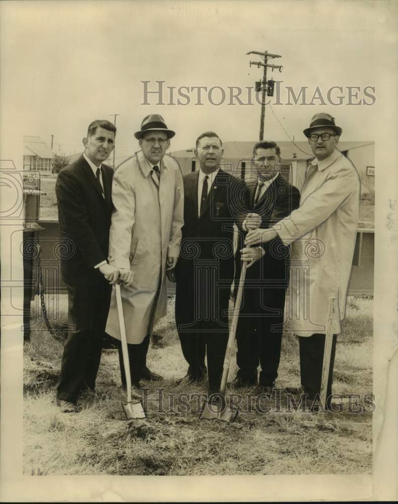 1965 Press Photo Executives Break Ground For New Ford Dealership, Metairie- Historic Images