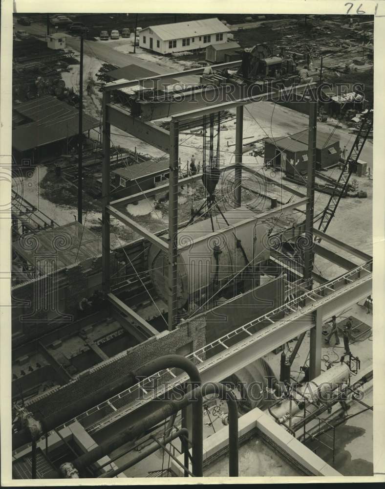 1955 Press Photo Construction of New Orleans AB Paterson Steam-Electric Station- Historic Images