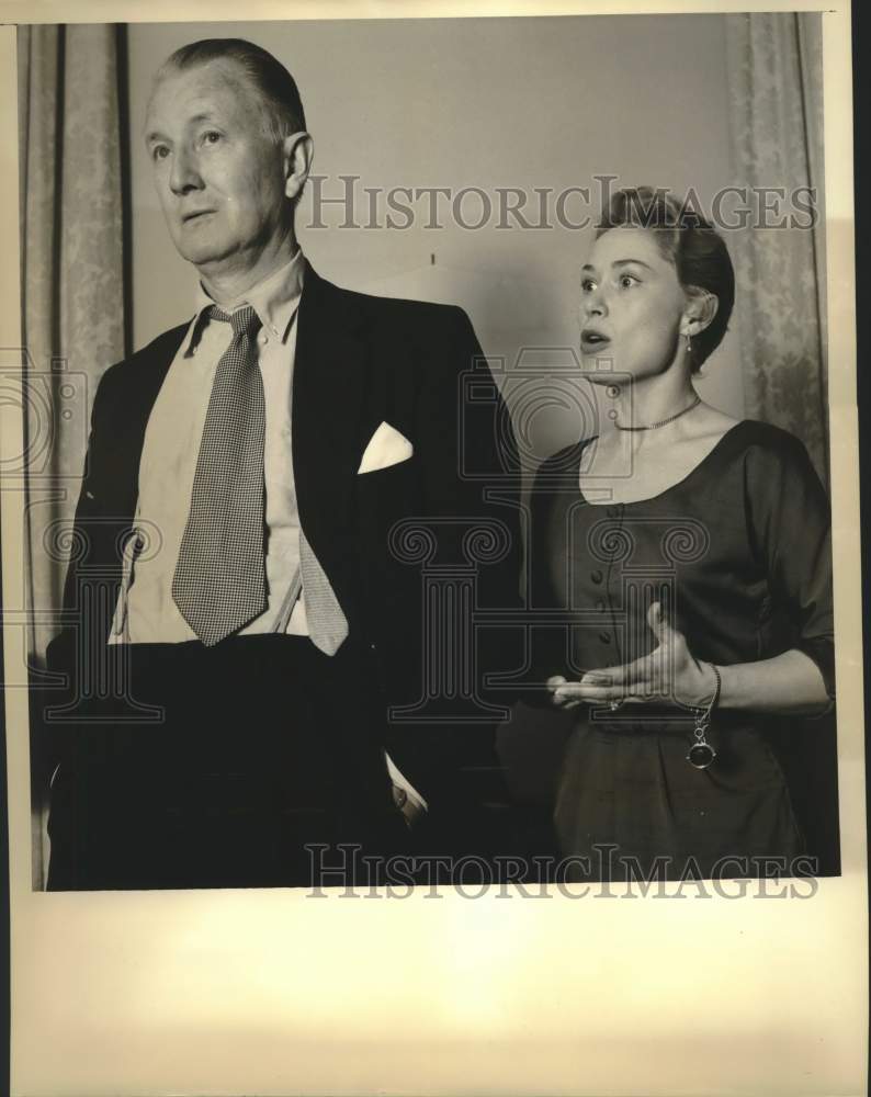 1956 Press Photo Scene from NBC-TV&#39;s &quot;Bedroom 12 on the Appalachian Waterfall&quot;- Historic Images