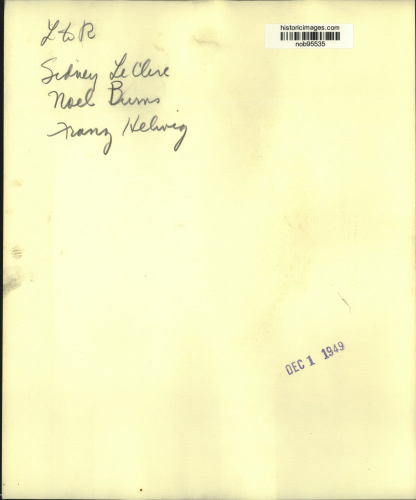 1949 Press Photo Sidney LeClere, Noel Burns and Franz Helwig at switchboard