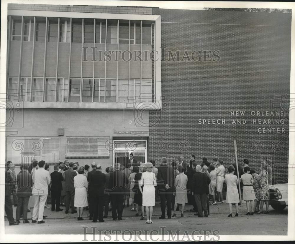 1967 Press Photo Dedication of New Orleans Speech and Hearing Center- Historic Images