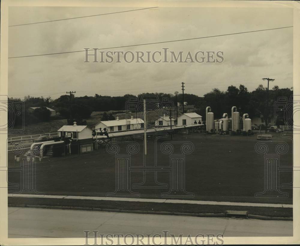 1956 Press Photo City Gate No. 1, brings natural gas to New Orleans- Historic Images