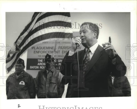 1995 Press Photo Senator Sammy Nunez Speaks At Groundbreaking For New Jail- Historic Images