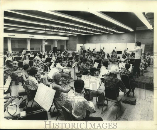 1976 Press Photo New Orleans Symphony Orchestra Rehearsal- Historic Images