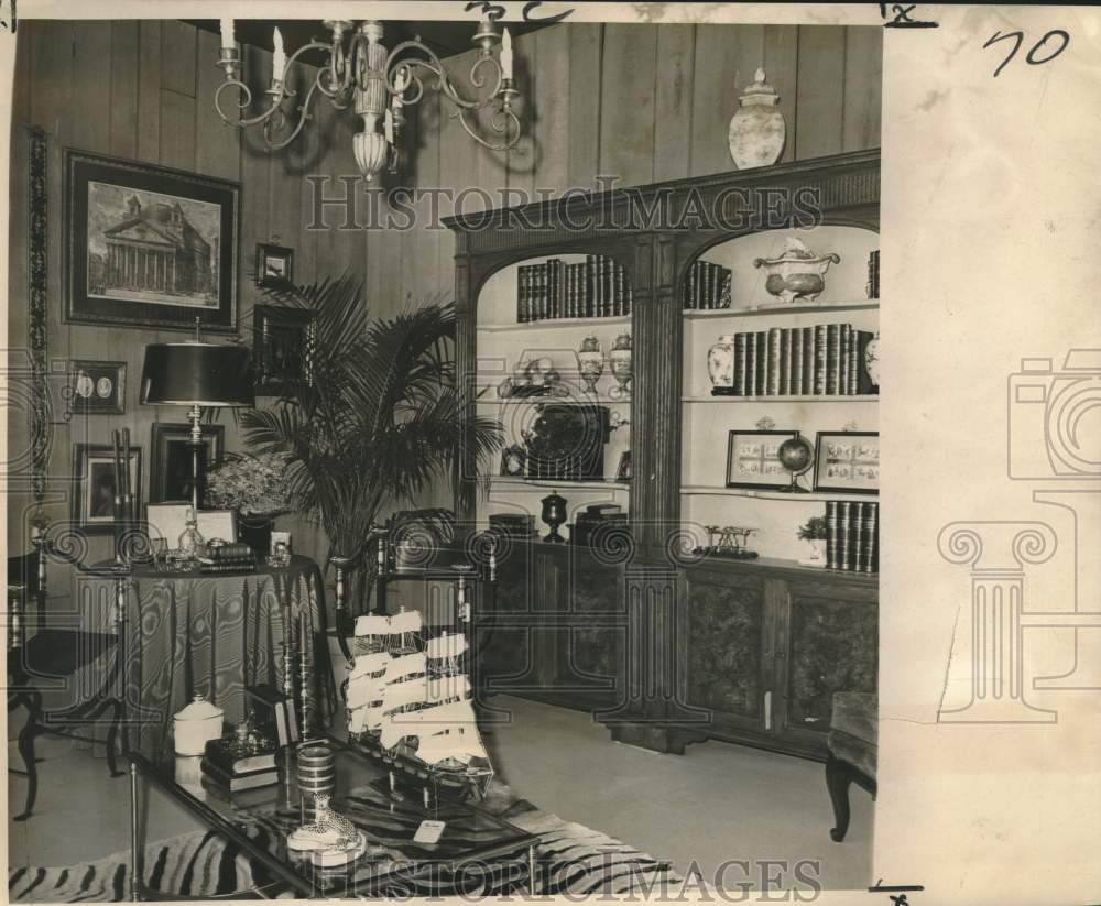 1966 Press Photo Furnished Room Display, Nu-Idea Decorative Center, New Orleans