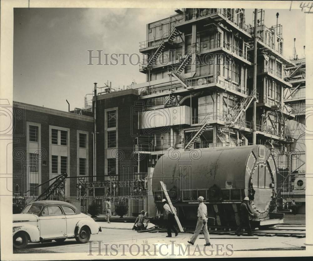 1955 Press Photo Generator at NOPSI&#39;s A.B. Paterson Steam-Electric Station- Historic Images