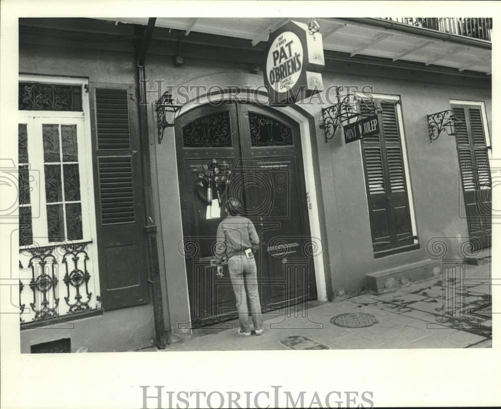 1986 Press Photo Entrance to the Pat O&#39;Briens- Historic Images