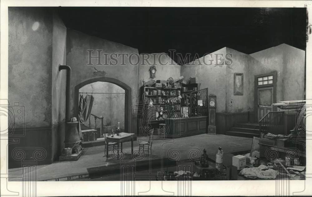 1966 Press Photo New Orleans Opera Set for Markheim designed by Arthur- Historic Images