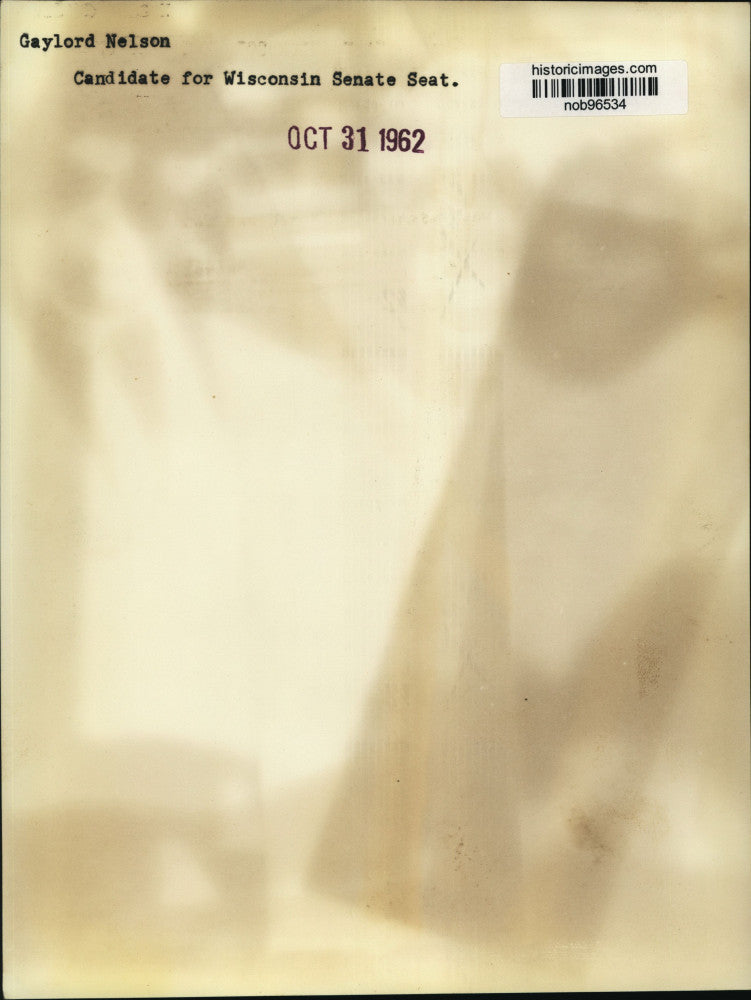 1962 Press Photo Gaylord Nelson, Candidate For Wisconsin Senate Seat - nob96534