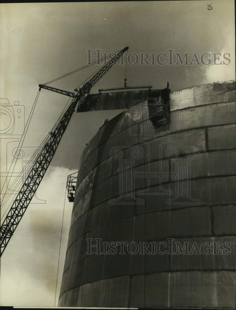 1967 Press Photo Insulated Natural Gas Storage Tank, Memphis, Tennessee- Historic Images