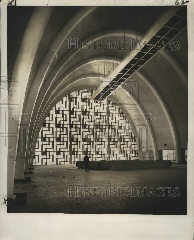 1959 Press Photo Domed main lobby of the Moisant International Airport- Historic Images