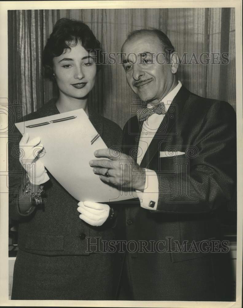 1959 Press Photo Tulane Homecoming Queen Judyth O&#39;Brien, Mayor Victor Schiro- Historic Images