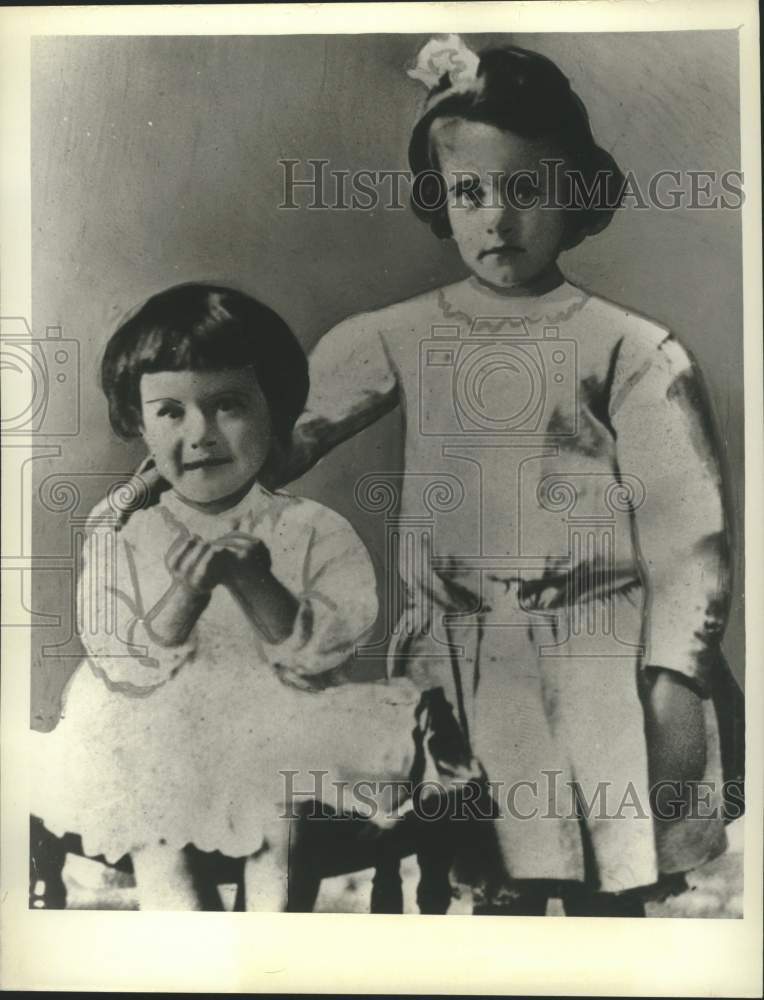 1965 Press Photo Adlai Stevenson when he was three with his sister Elizabeth