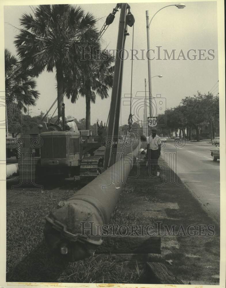 1966 Press Photo New Orleans Public Service, Incorporated construction- Historic Images