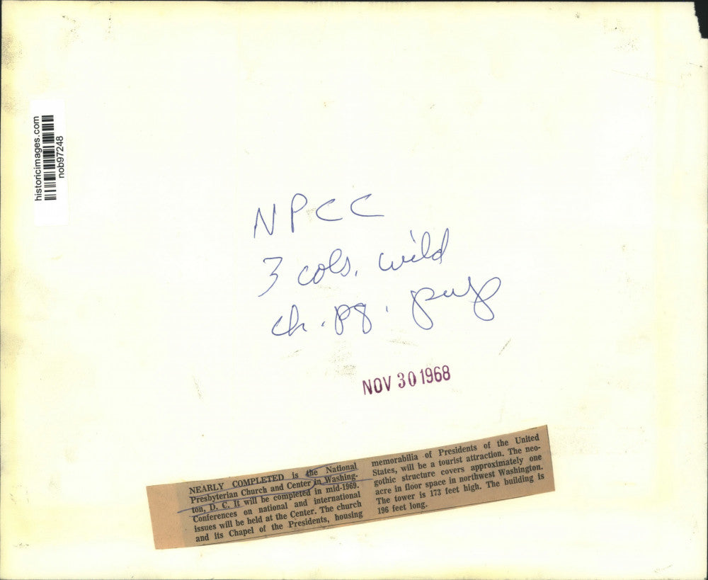 1968 Press Photo National Presbyterian Church and Center in Washington D.C.