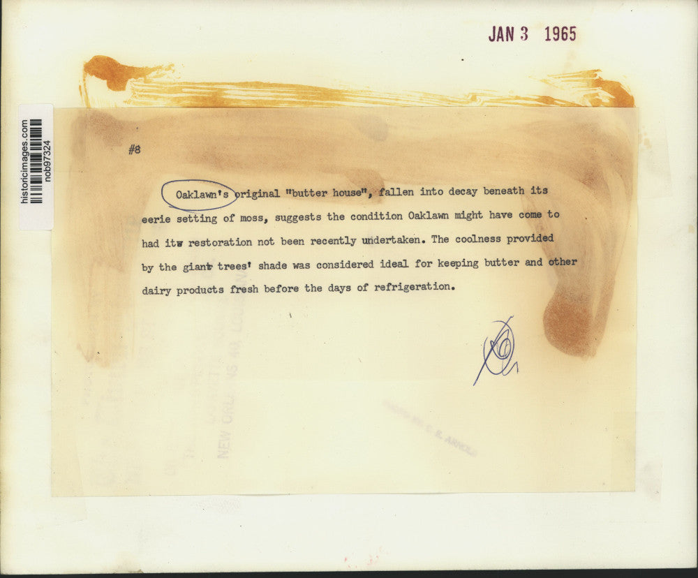 1965 Press Photo Oaklawn's original "butter house" surrounded with vines