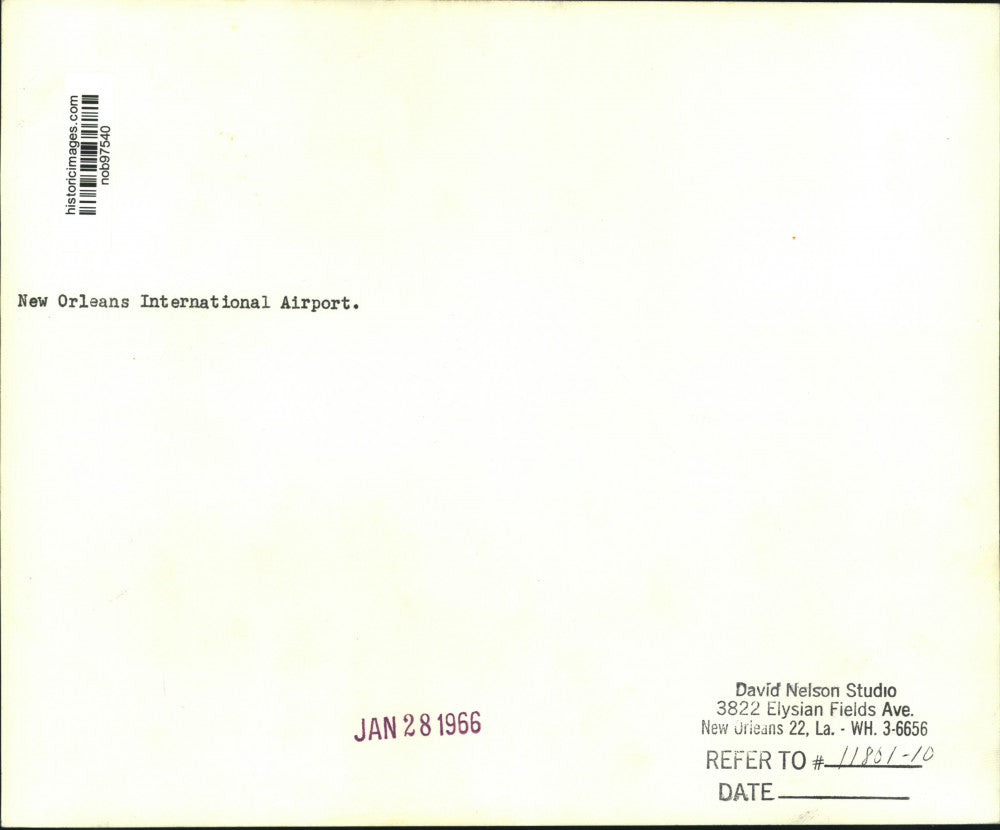 1966 Press Photo Aircraft On Runway At New Orleans International Airport