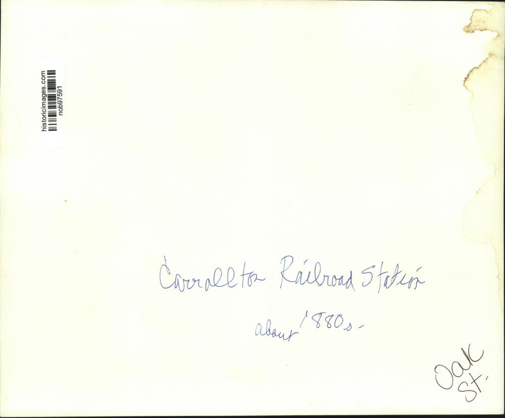 1880 Press Photo Ornately Built Carrollton Railroad Station On Oak Street