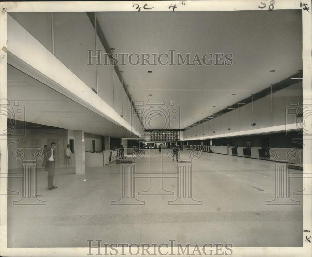 1959 Press Photo Interior view of administration building, New Orleans Airport
