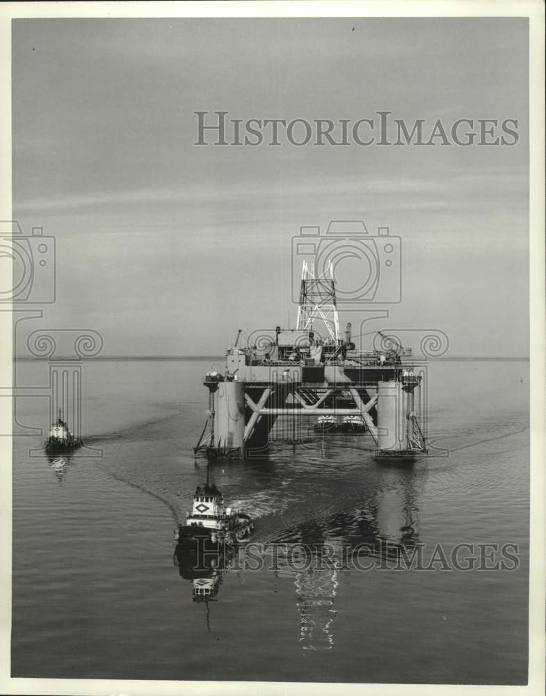 1974 Press Photo Ocean Scout rig for the Ocean Drilling and Exploration Company- Historic Images