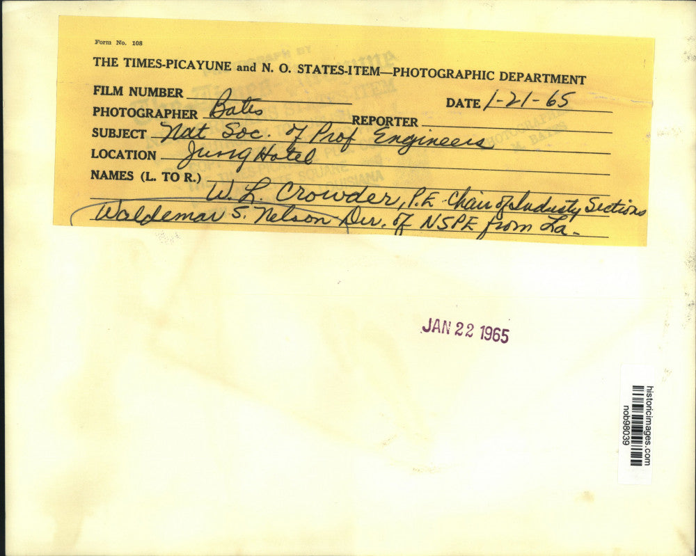 1965 Press Photo National Society of Professional Engineers officers - nob98039