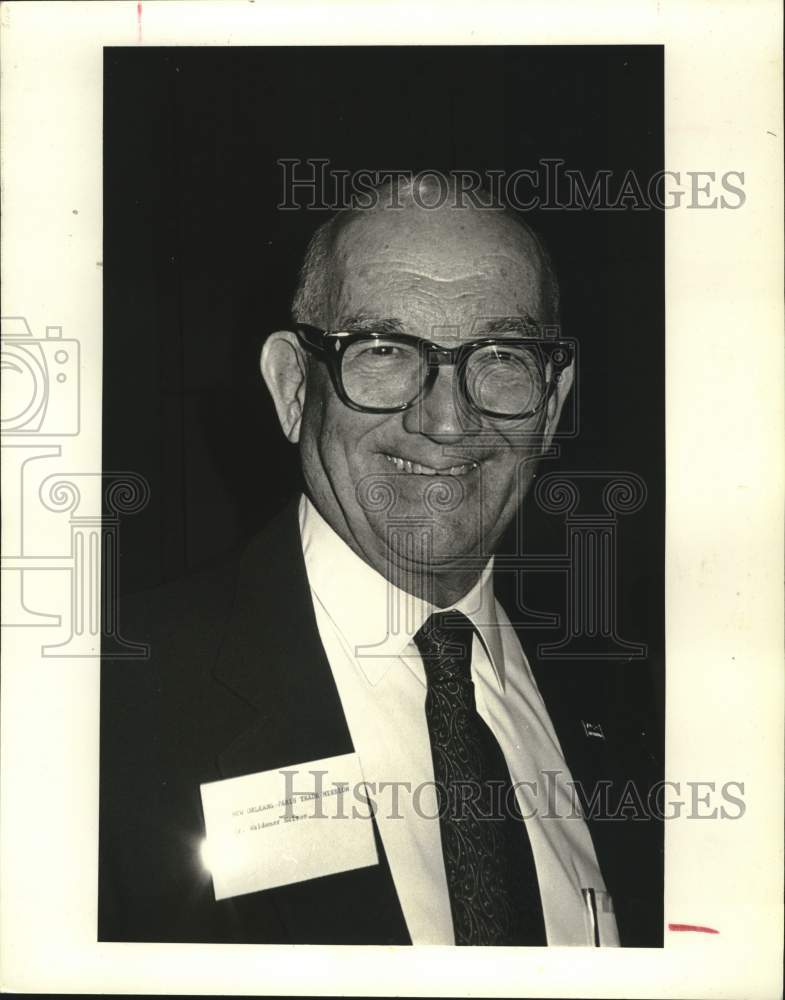 1988 Press Photo Naval architect Waldemar Nelson at Meridian Hotel dinner- Historic Images