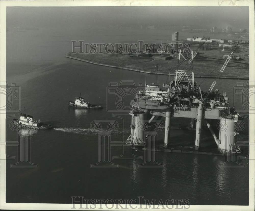 1974 Press Photo Ocean Drilling & Exploration Company's semi-submersible rig