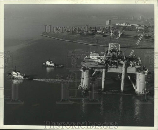 1974 Press Photo Ocean Drilling & Exploration Company's semi-submersible rig
