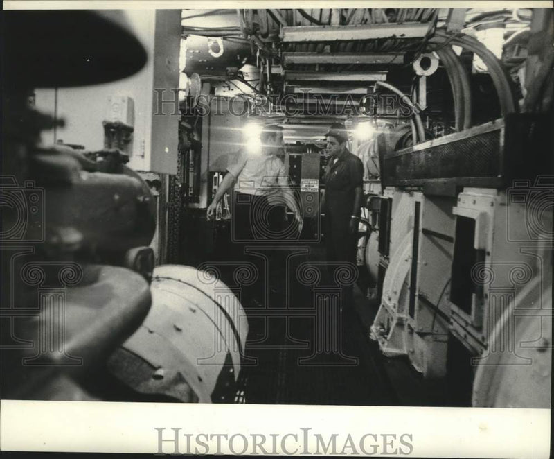 Load image into Gallery viewer, 1973 Press Photo Engine Room or Mr. Charlie is Lower Hall - nob98394
