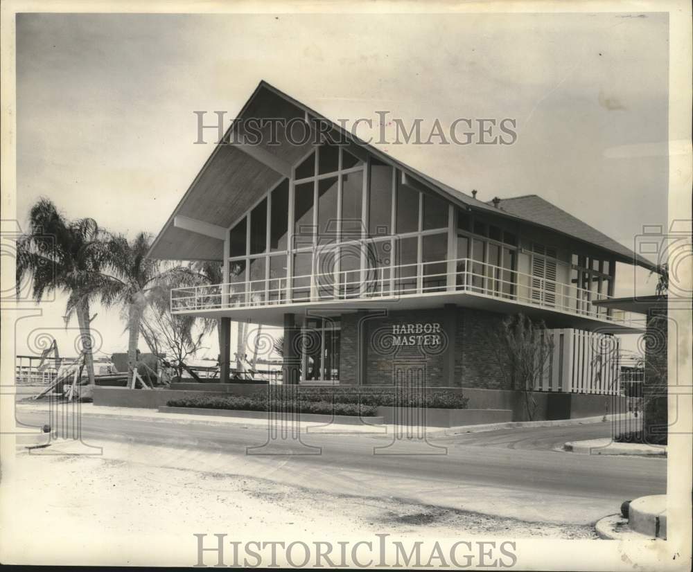 1962 Press Photo Harbor Master&#39;s Building At Revamped Marina, New Orleans
