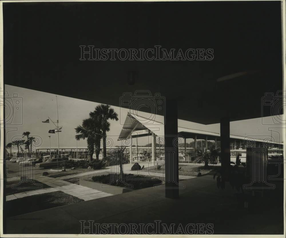 1964 Press Photo View Of Parking, Boat Docking At Orleans Marina - nob98498