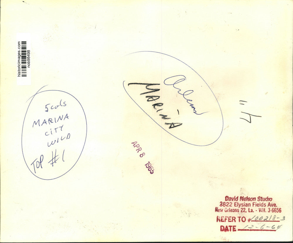 1964 Press Photo View Of Parking, Boat Docking At Orleans Marina - nob98498