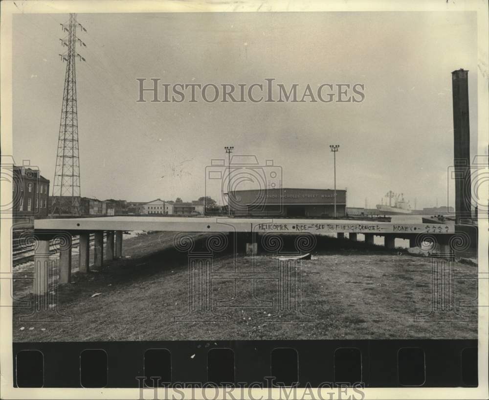 1973 Press Photo Orleans Levee Board Helipad Subject Of Dispute, New Orleans