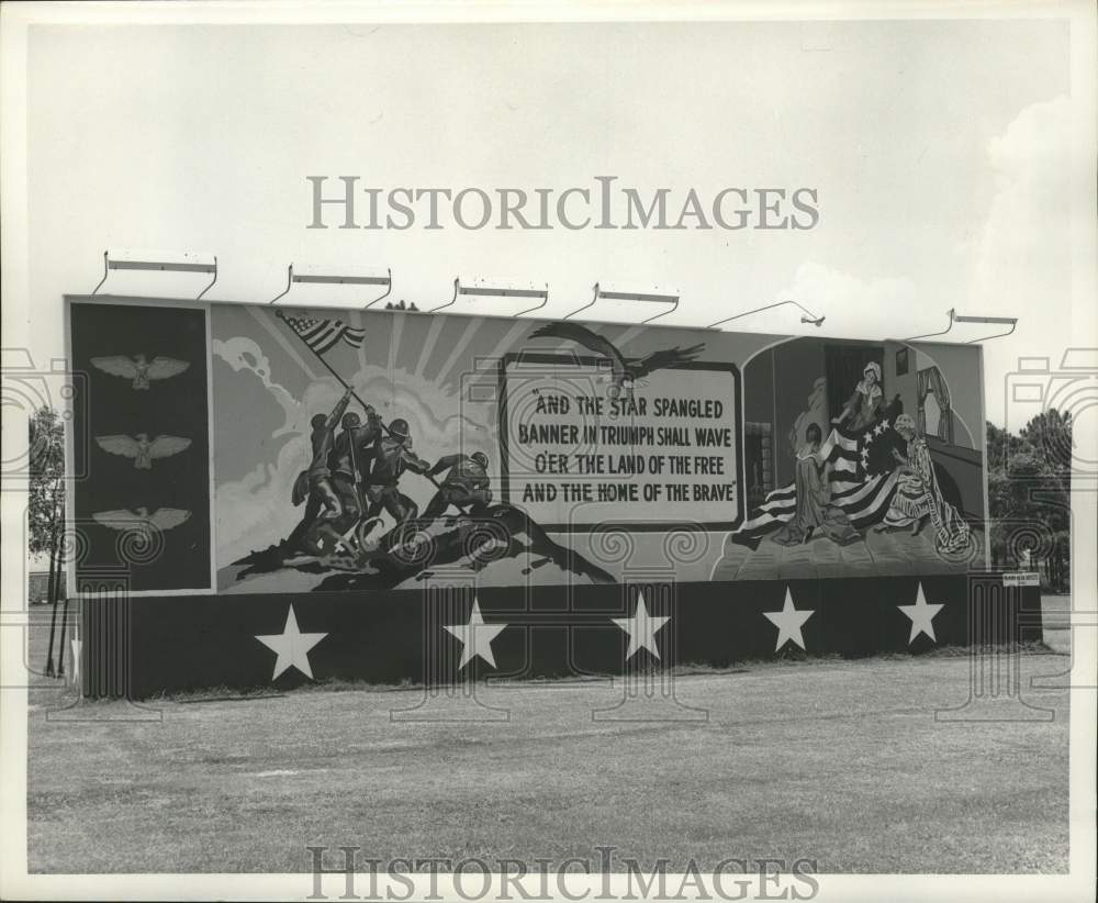 1962 Press Photo Orleans Levee Board Flag Day Display- Historic Images