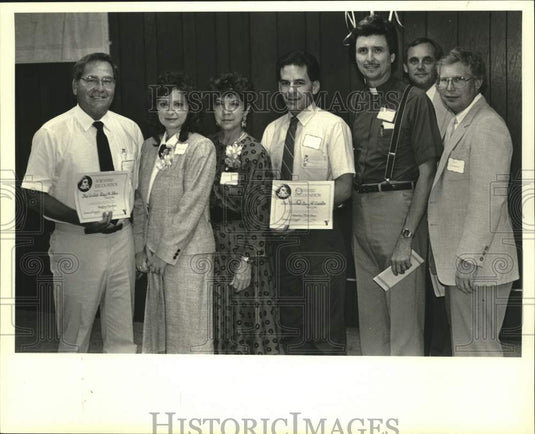 1988 Press Photo Honorees At Appreciation Ceremony Held By Operation Mainstream- Historic Images