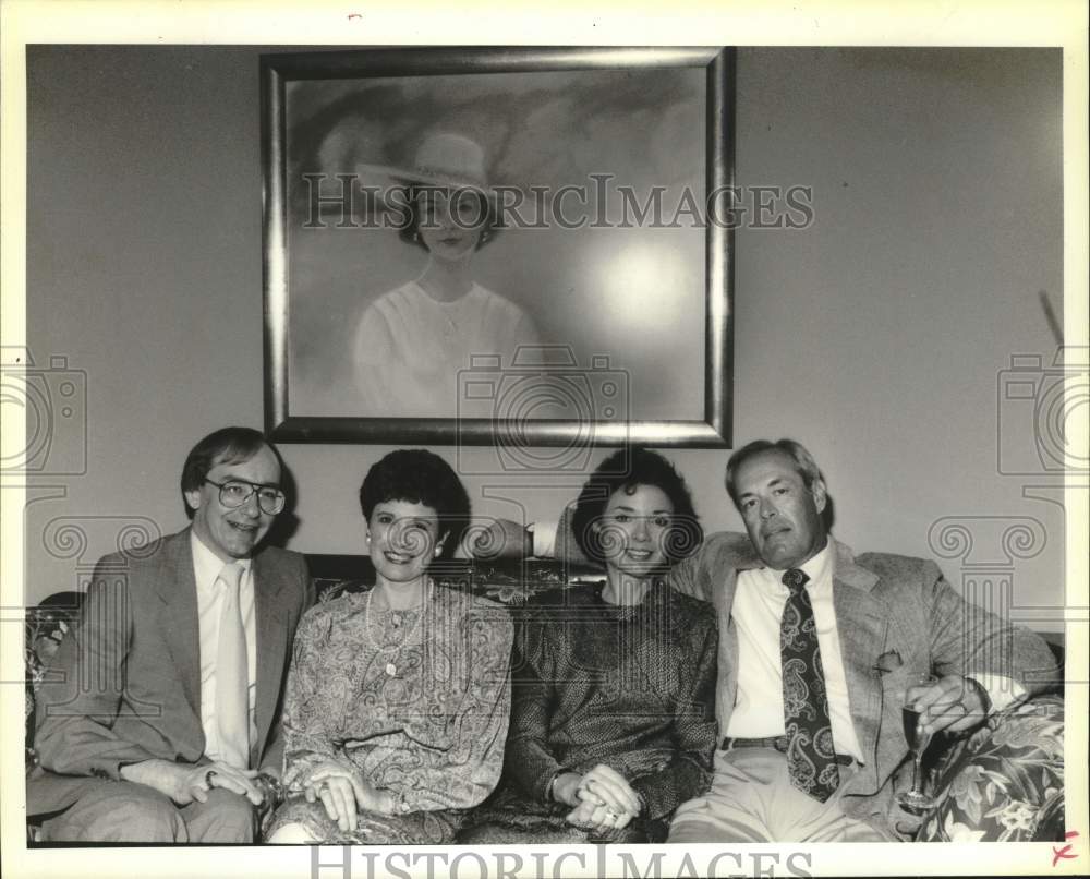 1990 Press Photo Dr. Fred &amp; Susan Rodriguez, Lynne &amp; Dr. Harold Neitzschman