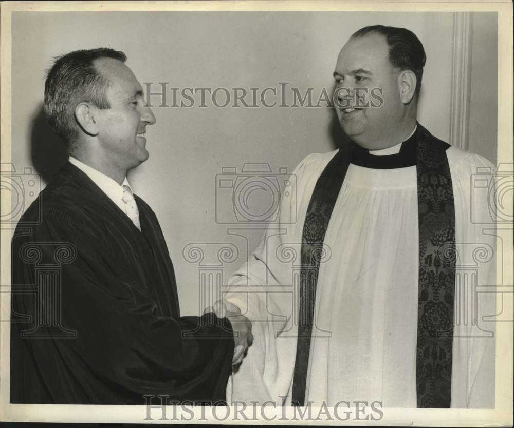 1959 Press Photo Church Officials At Lutheran Reformation Service- Historic Images