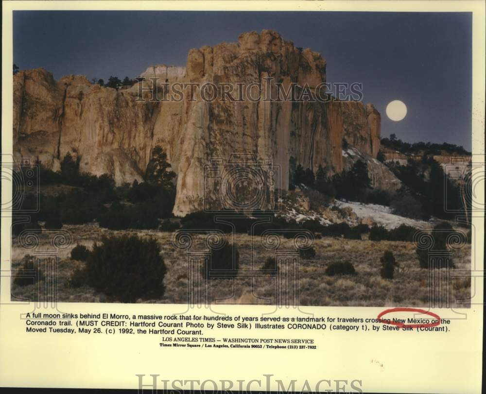 1992 Press Photo El Morro, Landmark For Travelers On Coronado Trail, New Mexico- Historic Images